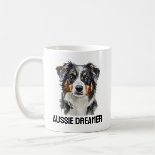 Caneca De Café Aussie Dreamer Mug - Whimsical australiano Shepher