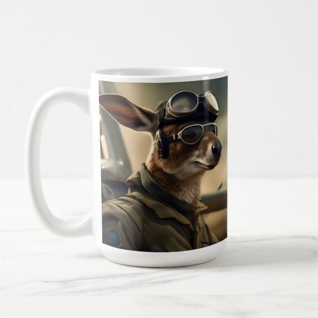 Caneca De Café Aussie Kangaroo King Da Airways, (Esquerda)