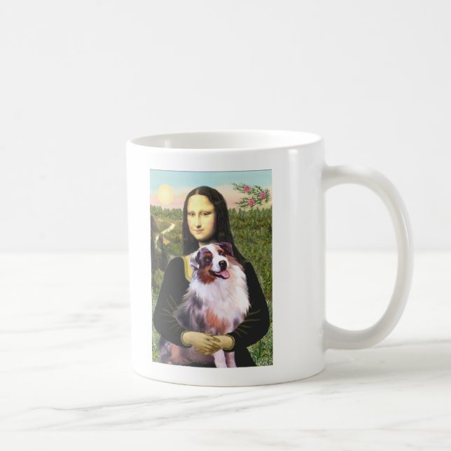 Caneca De Café Aussie Shep 1 - Mona Lisa (Direita)