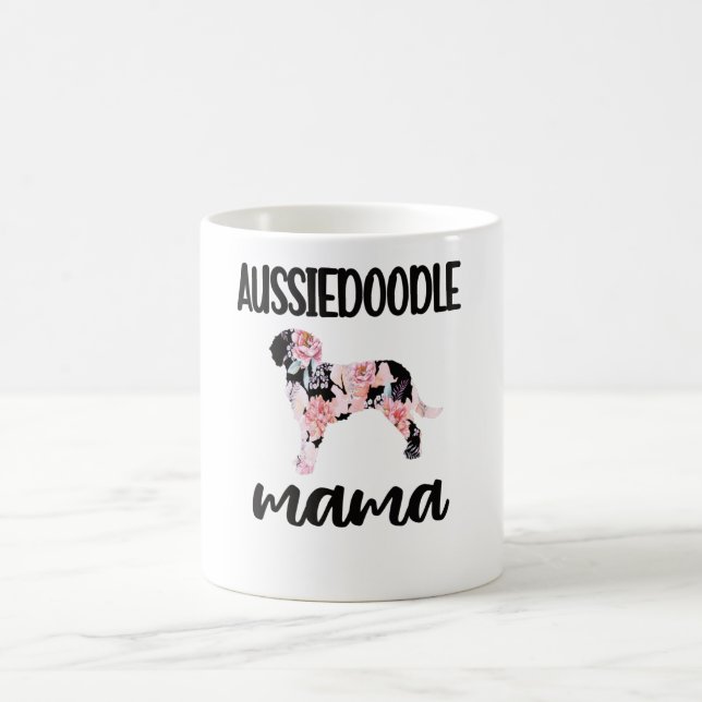 Caneca De Café Aussiedoodle Dog Mama Dog Aussiedoododle Mãe (Centro)