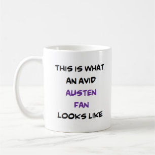 Caneca De Café austen jane fan, avid
