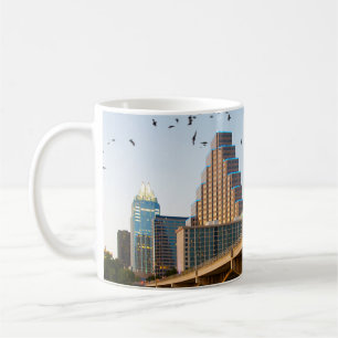Caneca De Café Austin, Texas com ornamento cerâmico Bats