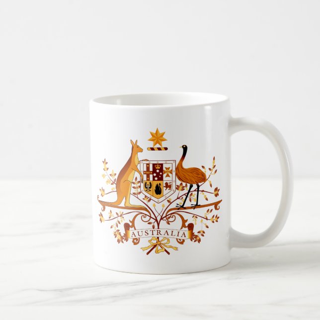 Caneca De Café Austrália COA Brown (Direita)