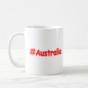 Caneca De Café "#Austrália" Design. Comprar Agora