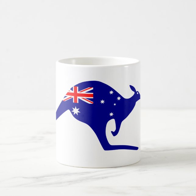 Caneca De Café Austrália Flag Kangaroo (Centro)