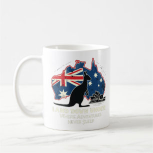 Caneca De Café Austrália, Kangaroo Aussies, desce abaixo