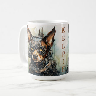 Caneca De Café Australian Kelpie Steampunk Dog