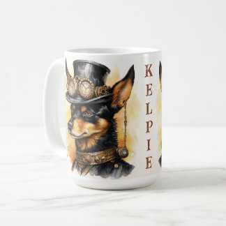 Caneca De Café Australian Kelpie Steampunk Dog