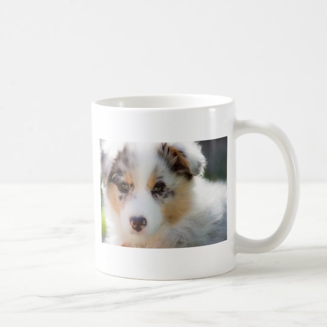 Caneca De Café Australian shepherd puppy (Direita)