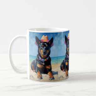 Caneca De Café australiano Kelpie on Beach, cão amante presente d