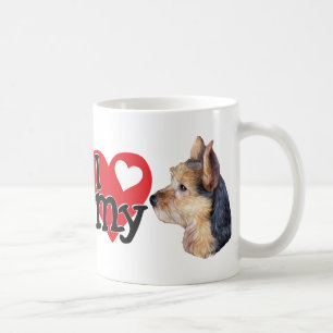 Caneca De Café australiano Terrier I (coração) my