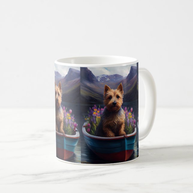 Caneca De Café Australiano Terrier on Paddle: Uma aventura cênica (Frente Esquerda)