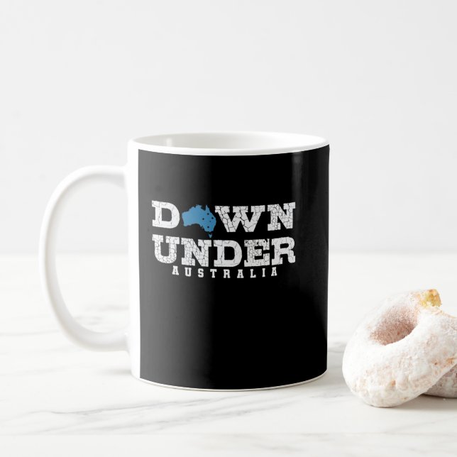 Caneca De Café Australien Down Under Karte (Com Donut)