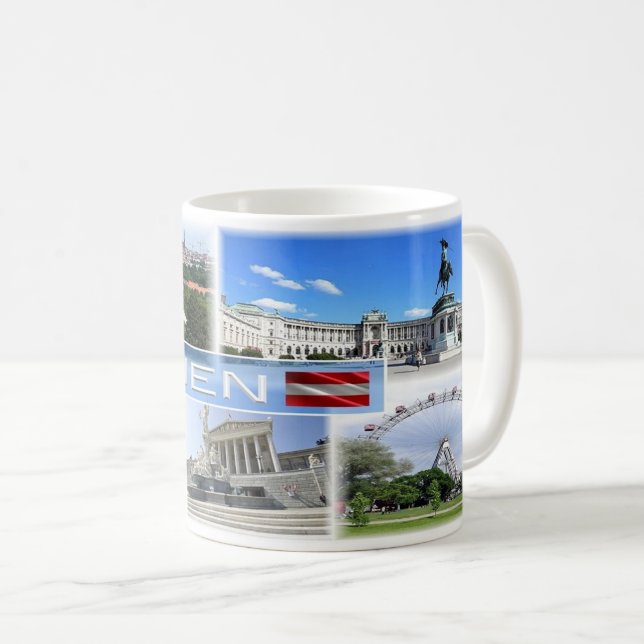 Caneca De Café Áustria - Wien - (Frente Esquerda)