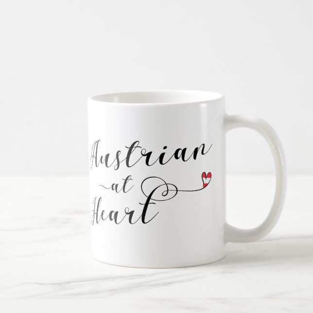 Caneca De Café Austríaco Em Heart Mug, Áustria (Direita)