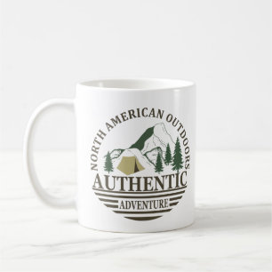 Caneca De Café autêntica aventura ao ar livre norte-americana