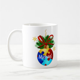 Caneca De Café Autism Christmas Bauble