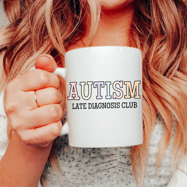 Caneca De Café Autism Late Diagnostics Club, Neurodiversity, Auti (Criador carregado)