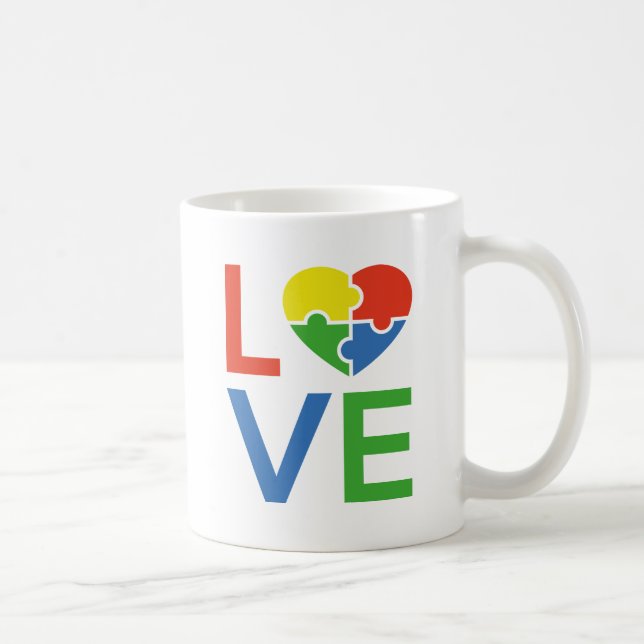 Caneca De Café Autism Love (Direita)