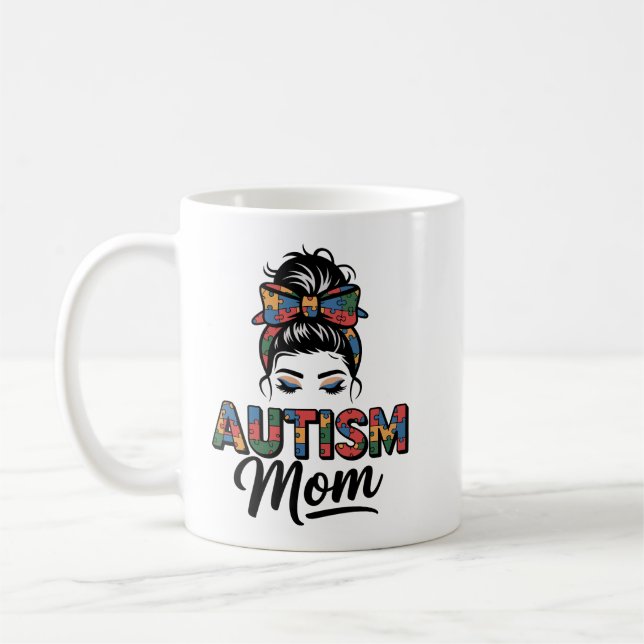 Caneca De Café Autism Mom (Esquerda)
