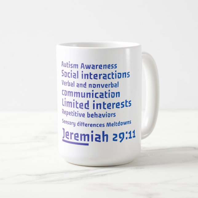 Caneca De Café Autism Mug (Frente Esquerda)