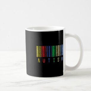 Caneca De Café Autismo Código de Barras Colorido Suporta Crianças