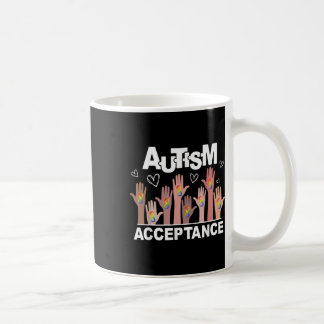 Caneca De Café Autismo Consciência Aceitação Veste Vermelho em Ve