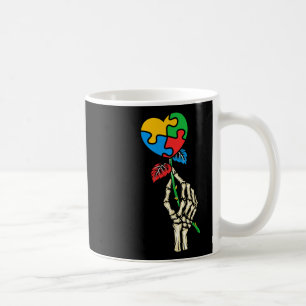 Caneca De Café Autismo Consciência do crânio Rosa Autismo Quebra-