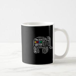 Caneca De Café Autismo Consciência e Aceitação de Elefantes Homen
