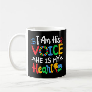Caneca De Café Autismo Conscientista Ele É Meu Coração Quebra-cab
