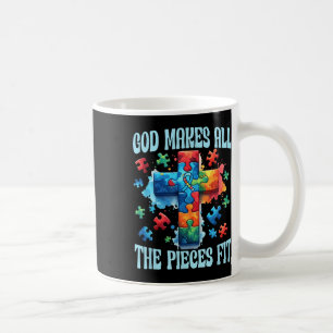 Caneca De Café Autismo Cristão Consciência Que Deus Faz As Peças