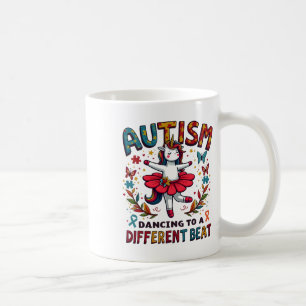 Caneca De Café Autismo Dançando Para Ser Um Unicórnio Bastante Di