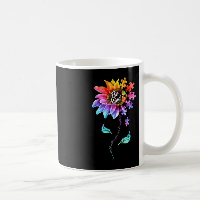 Caneca De Café Autismo De Girassol Seja Quebra-cabeça (Direita)