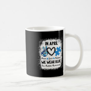 Caneca De Café Autismo Do Amor Pela Paz Em Abril Vestimos Azul Pa