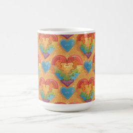 Caneca De Café Autismo do coração