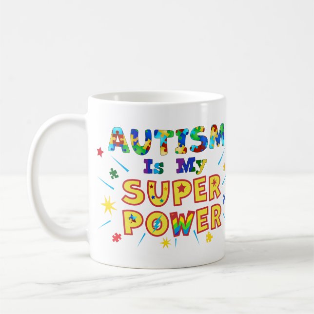 Caneca De Café Autismo É Meu Super Poder (Esquerda)