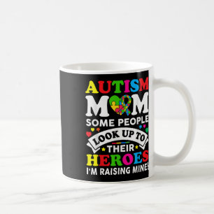 Caneca De Café Autismo Mãe Criando Heróis Autismo Mãe Criança de
