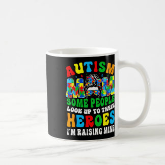 Caneca De Café Autismo Mãe Levantando Herói Bagunça Mensagem Bun