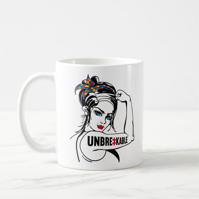 Caneca De Café Autismo Mãe Mãe Mãe Mãe Inseparável Rosie The (Esquerda)