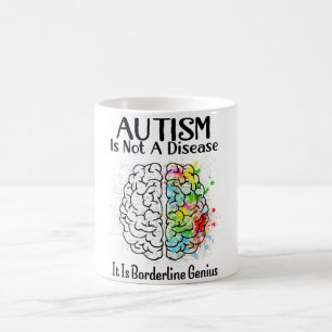 Caneca De Café Autismo Não É Uma Doença É Um Genius Borderline Ho