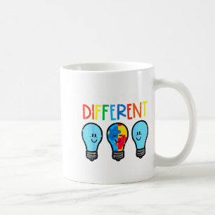 Caneca De Café Autismo Ok Ser Diferente Luz Letreiro Conscientiza
