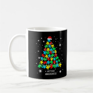 Caneca De Café Autismo Quebra-cabeça de peças de Natal Árvore de
