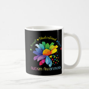 Caneca De Café Autismo Sensibilização Accept Girassol Compreende