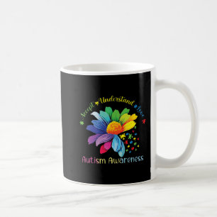 Caneca De Café Autismo Sensibilização Accept Girassol Compreende 