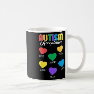 Caneca De Café Autismo Sensibilização Aceitação Cardíaca Mulheres