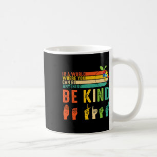 Caneca De Café Autismo Sensibilização As Mãos Sinal Mãe Professor
