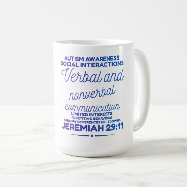 Caneca De Café Autismo Sensibilização Clássica Mug (Frente Esquerda)