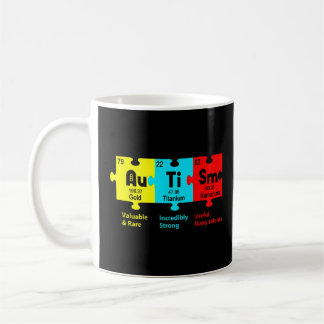 Caneca De Café Autismo Sensibilização Dia Quebra-cabeça Química d