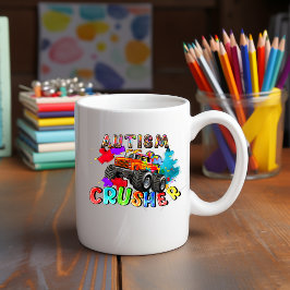 Caneca De Café Autismo Sensibilização Dump Truck Mug
