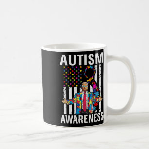 Caneca De Café Autismo Sensibilização Engraçada Trump Suporte Aut